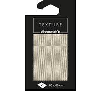 Décopatch TD780C - Un paquet de 1 feuille de papier Texture 40x60 cm, Chevron avec dorures