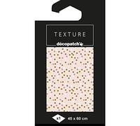 Décopatch TD782C - Un paquet de 1 feuille de papier Texture 40x60 cm, Pois avec dorures
