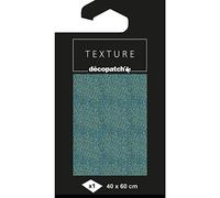 Décopatch Papier décoratif TD802C Modèle 802 40x60 cm Texture Pollen vert doré – 1 feuille