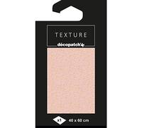 Décopatch TD803C - Un paquet de 1 feuille de papier Texture 40x60 cm, Pollen rose avec dorures