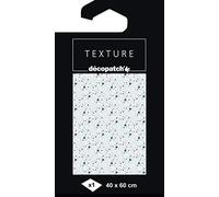 Décopatch Papier texture TD804C 40×60 cm Terrazzo touches argentées – 1 feuille