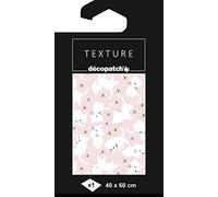 Décopatch TD844C - Un paquet de 1 feuille de papier Texture 40x60 cm, Chat rose