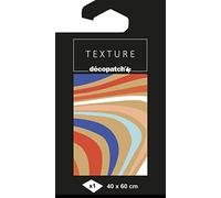 Décopatch TD867C - Un paquet de 1 feuille de papier Texture 40x60 cm, Psychédélique