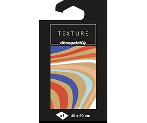 Décopatch TD867C - Un paquet de 1 feuille de papier Texture 40x60 cm, Psychédélique