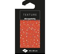 DÉCOPATCH TD868C - Feuille Foil 40x60cm - Étoiles sur fond rouge