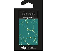 Décopatch TD869C - Pochette 1 feuille de papier imprimé - Effet Foil - Dorure à Chaud - Effet métallisé - Customiser - Moderniser - DIY et Loisirs Créatifs - 60x40 cm