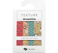 Décopatch TD873C Halloween Pochette 4 feuilles assorties de papier imprimé Effet Foil Dorure à Chaud Effet métallisé Customiser Moderniser DIY et Loisirs Créatifs 30x40 cm