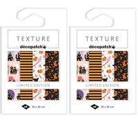 décopatch TD896C - Assortiment de 4 papiers Foil avec dorure à Chaud - Collection Halloween (Lot de 2)