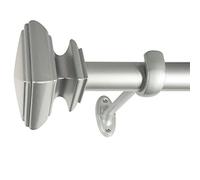 Decopolitan 7/20,3 cm carré fenêtre Traitement tiges de, Nickel, 36 to 72-inch