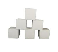 DecoPorex Blocs de Mousse pour travaux manuels - Briques carrées 10 x 10 x 10 cm en polystyrène expansé pour Arts et travaux manuels - Blanc Naturel (10 x 10 x 10 cm)