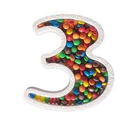 DecoPorex - Chiffre 3 en Polystyrène pour Candy Bar, 20cm de Hauteur et 3cm de Profondeur, à Remplir de Bonbons - Idéal pour Décorations de Fêtes et Anniversaires