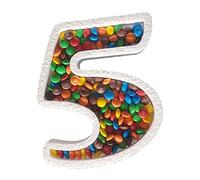 DecoPorex - Chiffre 5 en Polystyrène pour Candy Bar, 20cm de Hauteur et 3cm de Profondeur, Récipient à Remplir de Bonbons - Parfait pour Décorations de Fêtes et Anniversaires