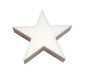 DecoPorex - Figurine décorative en forme d'étoile de 20 cm en polystyrène expansé, idéale pour décorations et travaux manuels de Noël