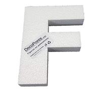 Decoporex - Lettre F en polystyrène expansé de 20 cm de hauteur et 3 cm d'épaisseur