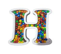 DecoPorex Lettre H en polystyrène pour bonbons 20 cm de hauteur/2 cm de profondeur