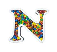 DecoPorex Lettre N en polystyrène pour bonbons 20 cm de hauteur/2 cm de profondeur