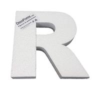 Decoporex - Lettre R en polystyrène expansé de 20 cm de hauteur et 3 cm d'épaisseur