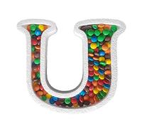 DecoPorex Lettre U en polystyrène pour bonbons 20 cm de hauteur/2 cm de profondeur