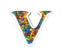 DecoPorex Lettre V en polystyrène pour bonbons 20 cm de hauteur/2 cm de profondeur