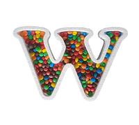 DecoPorex Lettre W en polystyrène pour bonbons 20 cm de hauteur/2 cm de profondeur