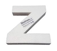 Decoporex - Lettre Z en polystyrène expansé de 20 cm de hauteur et 3 cm d'épaisseur