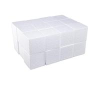 DecoPorex Lot de 24 blocs de mousse de polystyrène pour travaux manuels, 5 x 5 x 5 cm, blanc