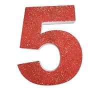 DecoPorex - Nombre de purines en polystyrène de 20 cm de hauteur pour la décoration avec des paillettes rouges pour les événements, mariages et fêtes (5)