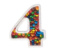 DecoPorex - Numéro 4 en polystyrène pour Candy Bar, 20 cm de hauteur et 3 cm de profondeur, récipient à remplir de bonbons - Parfait pour décorer vos événements festifs et anniversaires.