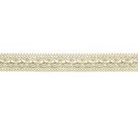 DÉCOPRO Galon de tresse décorative vintage de 2,5 cm de large # 0100SG Blanc cassé #26 (blanc cassé) 9,5 m