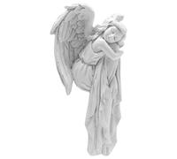 Décor angel angel sleeping - Sculpture murale serein, art mural des ailes d'ange tranquille | Décoration murale ange populaire conception de maison élégante, figurine ange préférée du client pour déco