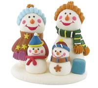 Décor comestible Famille de bonshommes de neige