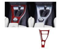 Décor Console Centrale Pour BMW Pour Série 3 E90 2006-2008 Autocollant Décoratif D'intérieur Voiture Fibre Carbone Panneau Commande Centrale Changement Vitesse(2 Red RHD)