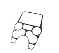 Décor Console Centrale Pour Fiat Pour Panda 2003-2011 Autocollant Panneau Commande Central En Fibre Carbone Souple Véritable LHD RHD(Type 2 Black Carbon)