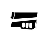 Décor Console Centrale Pour Mitsubishi Pour Lancer Pour EVO X MR 2008 2009-2015 Autocollants Garniture Tableau Bord Noir Piano Contrôle Gradation Intérieure(For Right hand drive)