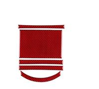 Décor Console Centrale Pour Seat Pour Ibiza 2003-2008 Autocollant Fibre Carbone Souple Garniture Panneau Console Centrale Boîte Vitesses Manuelle Conduite(Red Carbon)