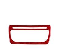 Décor Console Centrale Pour Seat Pour Ibiza 2009-2014 Véritable Autocollant Fibre Carbone Souple Garniture Panneau Cadre CD Console Centrale Voiture LHD RHD(Type A Red Carbon)