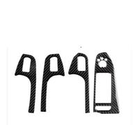 Décor Console Centrale Voiture Pour A4 B8 2009-2016 Autocollant Garniture De Cadre Bouton Panneau Lève-vitre Porte Fibre Carbone(C)