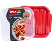 Décor Cuiseur à bacon pour micro-ondes | Plateau anti-éclaboussures avec couvercle | Passe au lave-vaisselle | Sans BPA