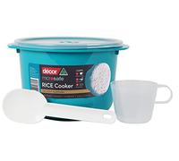 Décor Cuiseur à riz pour micro-ondes pour 1 à 4 tasses à chaque fois livré avec tasse à mesurer et pagaie de riz. Poignées restent froides et évacuation de la vapeur. Passe au lave-vaisselle et au