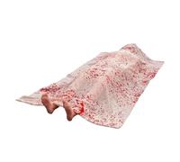 Décor d’Halloween | Accessoire de cadavre effrayant | Signe de cour d’horre | Accessoire de sac mortuaire effrayant | Décoration extérieure de jardin de pelouse | Fournitures de fête de maison hantée | D