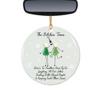 Décor D'amitié En Verre De Mer - Acrylique 8x8cm | Ornement D’amitié En Verre De Mer Fait À La Main 3D | Pendentif Suspendu Pour Arbre De Noël, Sincère, Pour Cadeaux De Vacances Et Décoration De La Ma