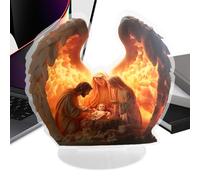 Décor d'ange,Statue d'ange avec Ailes - Décoration de Bureau en Acrylique 2D pour Bureau à Domicile Mariage Étagère Pièce Centrale Cheminée et Salon