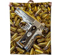 Décor D'Armes À Feu Couverture Confortable Couverture Flanelle Peluche Jeté De Canapé pour Chaises Salon Voiture 125x150cm