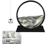 Décor d'art de sable en mouvement - Image avec du sable qui coule, Ornement sensoriel relaxant | Décoration de maison de bureau pour cheminée, bibliothèque, bureau, salon et représentation visuelle