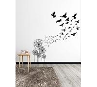 Décor d'Art Mural Sticker mural décoratif pissenlit et hirondelles Autocollant sticker mural pour salon chambre cuisine carrelage couloir