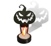 Décor de bougeoir Ombre d'halloween,Bougie Ombre d'halloween | Spooky Tealight Shadow Caster Support aux chandelles | Œuvre d'art effrayante en métal, Ornement de Bureau, pièce maîtresse de