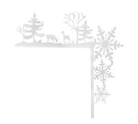 Décor de cadre de porte de Noël - Décoration de panneaux de table, panneau d'angle de porte, ornement de cadre mural, design festif en métal | Charmante décoration de vacances pour l'entrée, flo