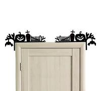 Décor de cadre de porte d'Halloween, panneau de cadre de porte d'angle d'Halloween - Panneau d’angle de porte Topper de cadre de porte,Décoration de porte en bois, signes d'halloween, décoration de ma