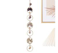Décor De Chakra en De - Décoration Naturelle Faite à la Main avec 7 Anneaux,Décorations Maison | pour Thanksgiving Anniversaire Arbre de Noël Bureau Salon Salle de Bains Chambre Hiver