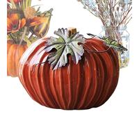 Décor de citrouilles artificielles, décor de citrouille en céramique, Belles figurines Home Deco Sculptures Home Decor, Figurines décoratives polyvalentes, décoration d'ameublement pour salon et chamb